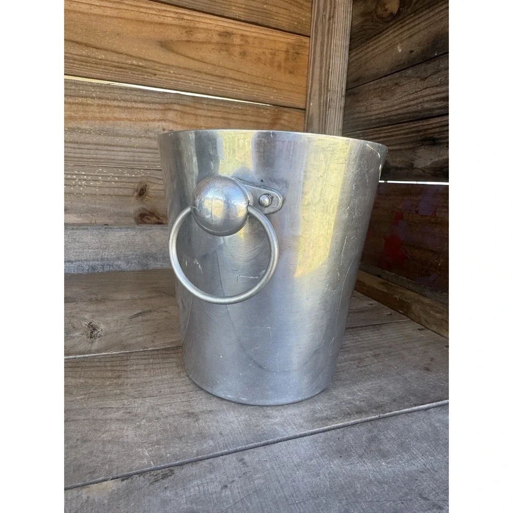 Vintage Stainless Steel Ice Bucket Made In India